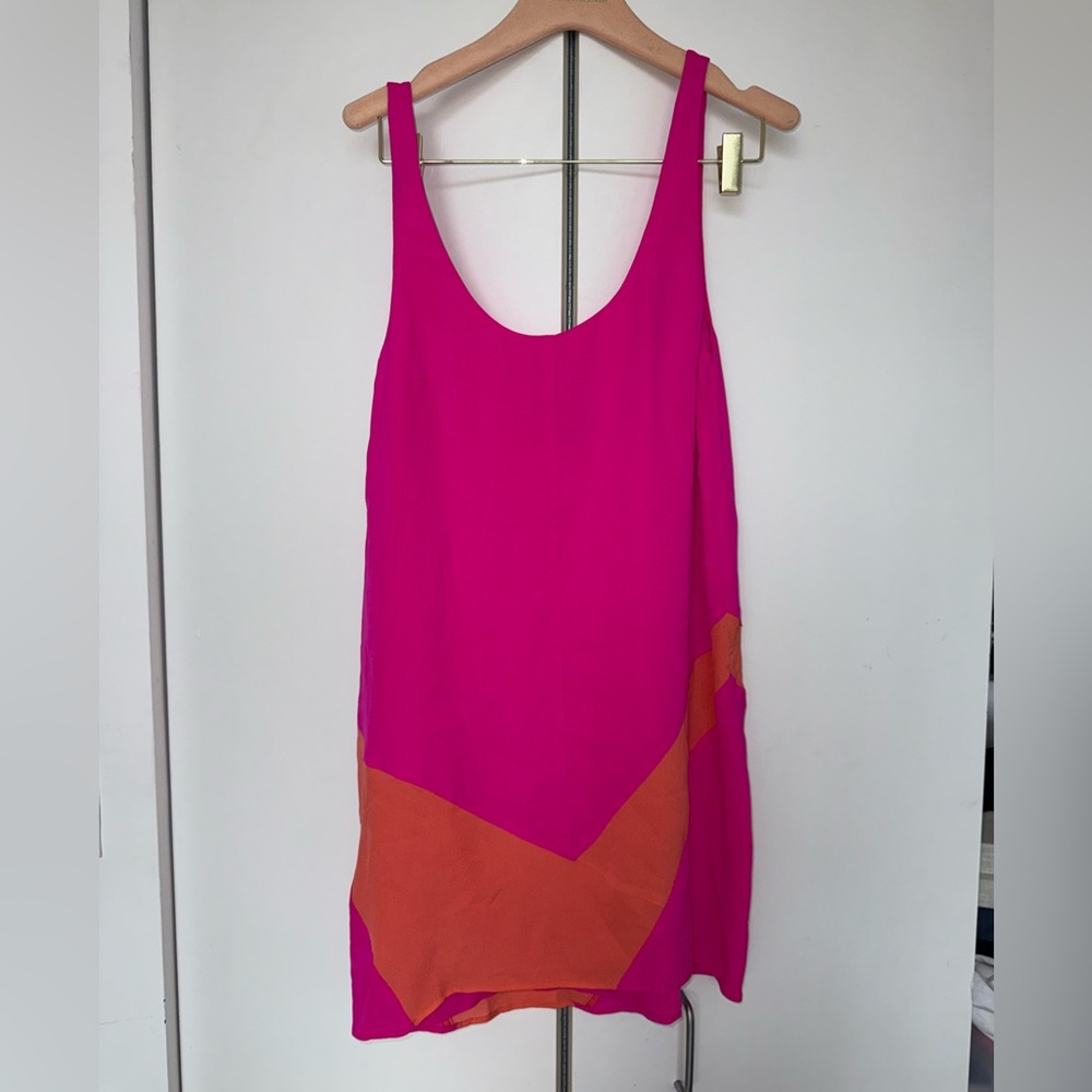 Camilla & Marc Vibrant Pink and Orange Sleeveless Dress